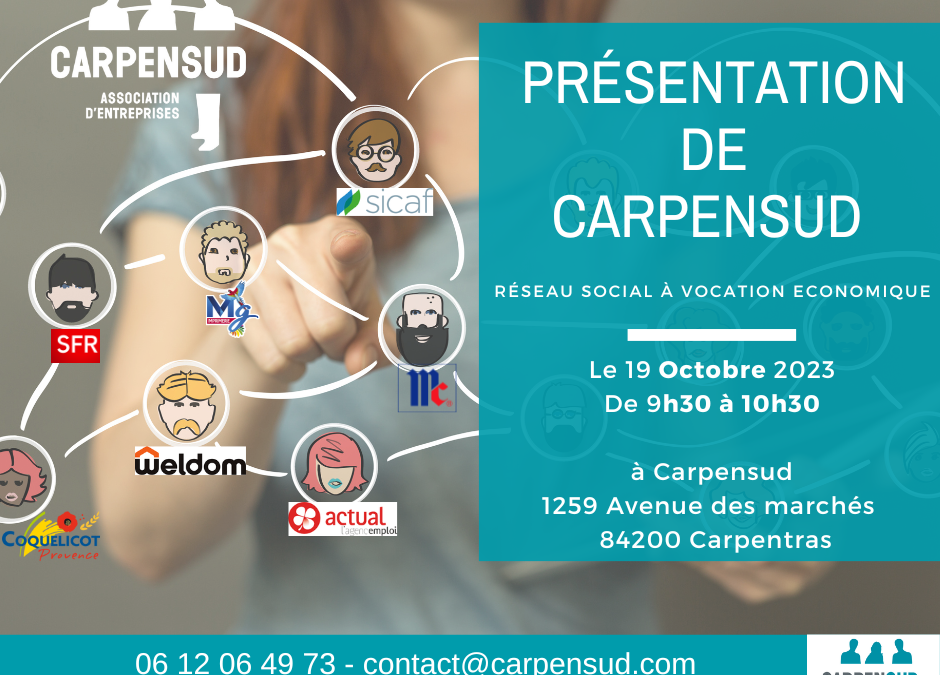 PRÉSENTATION CARPENSUD LE 19 OCT